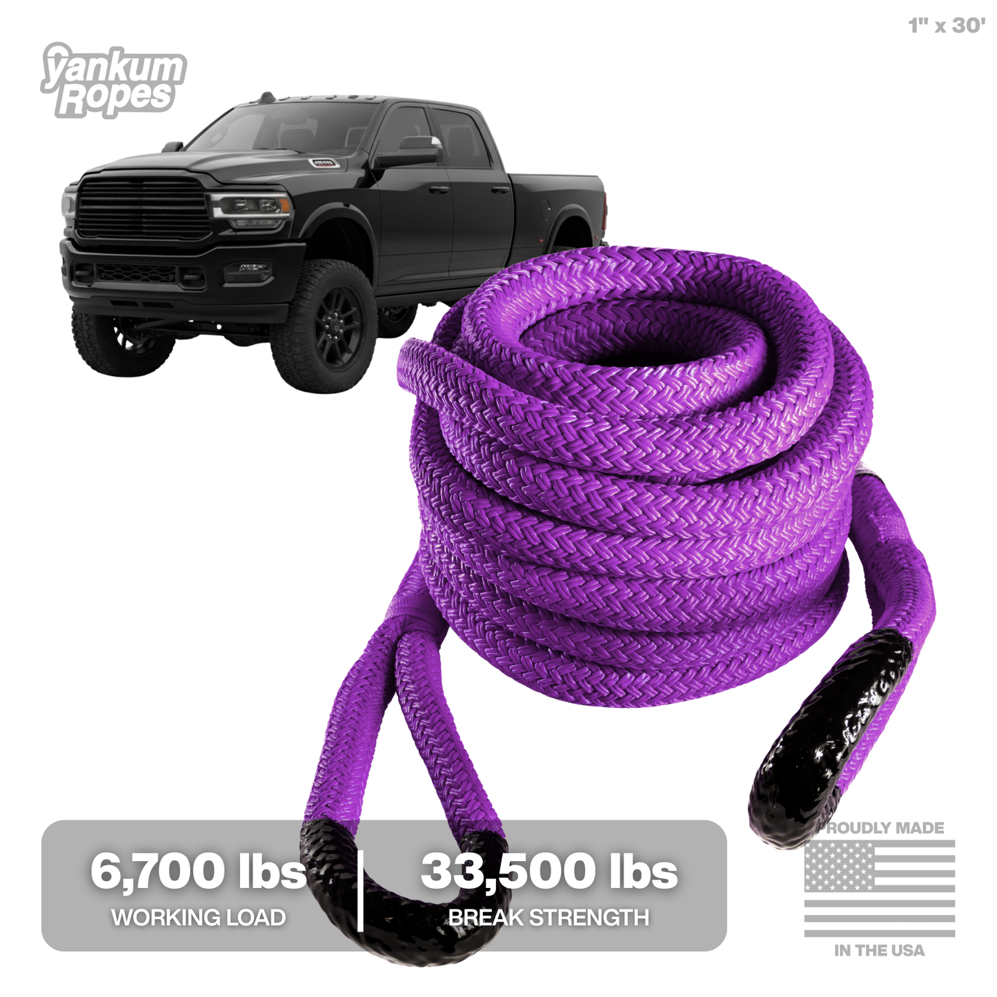 1" Kinetic Recovery Rope "Rattler"